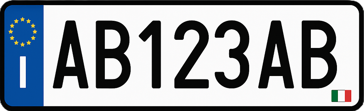 Esempio targa italiana